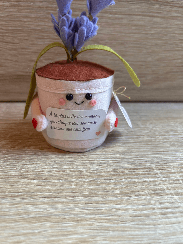 Pot "Murmure Parfurmé" - Déco feutrine fait main 