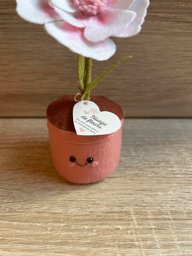 Pot "Nuage de fleurs" – Déco feutrine fait main