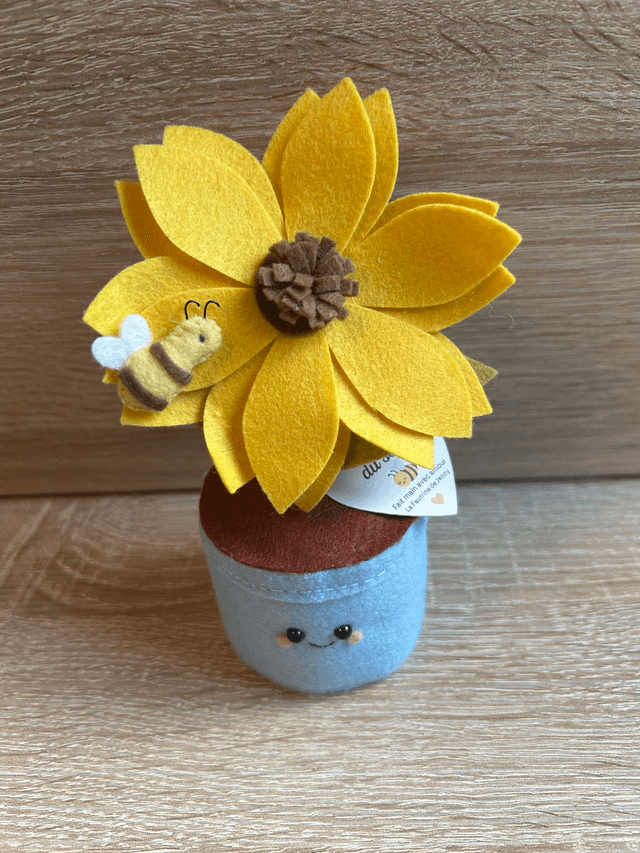 Pot &quot;Complice du soleil&quot;- Déco feutrine fait main
